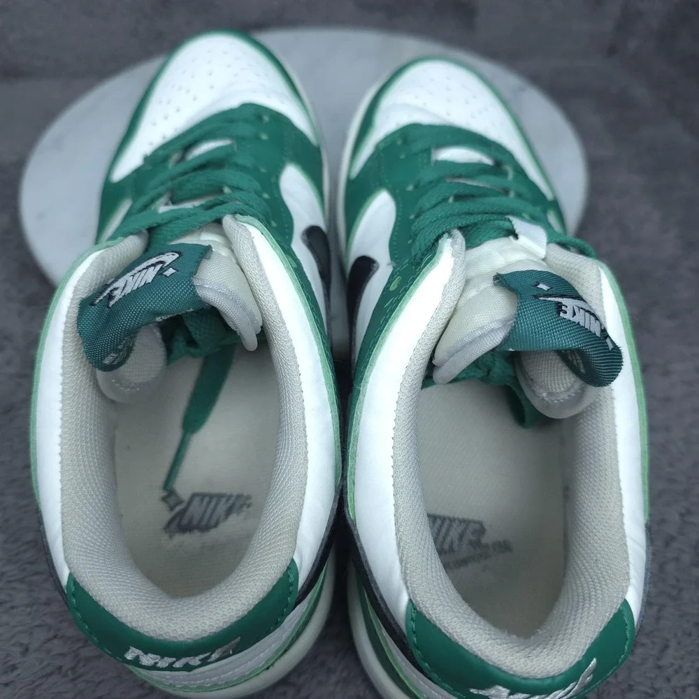 Nike Dunk Low Shoes Mens Size 7 Green White Black Leather Sneakers DR9654-100